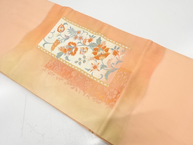 JAPANESE NAGOYA OBI / WOVEN CHINESE FLOWER